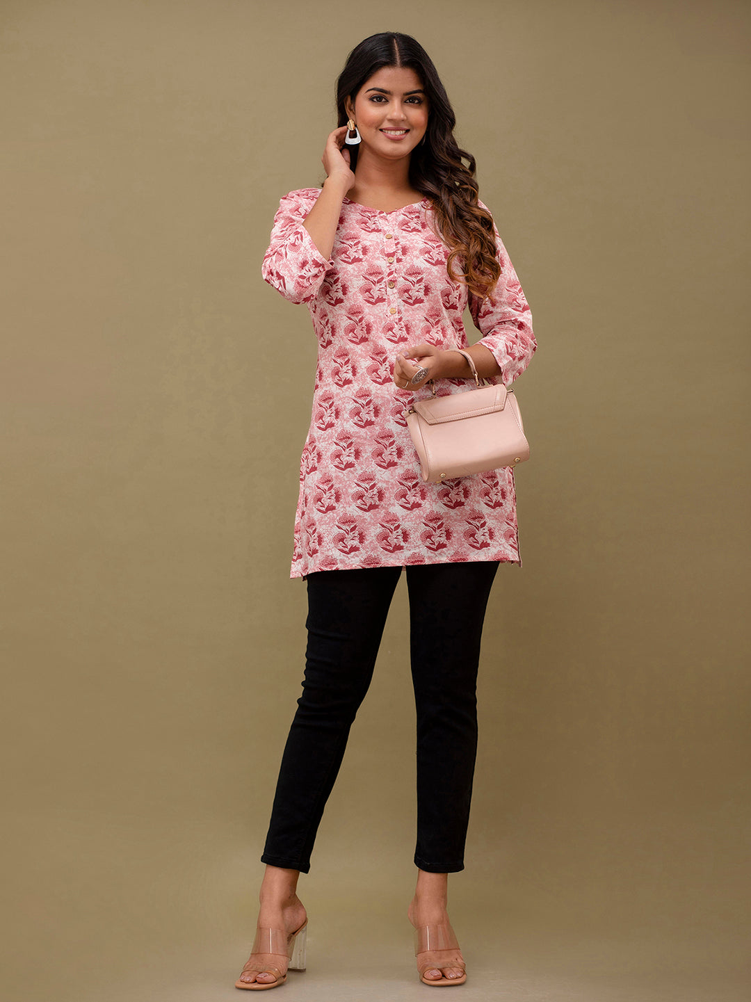 Ethnic Motifs Printed Pure Cotton Kurti FRKT6262