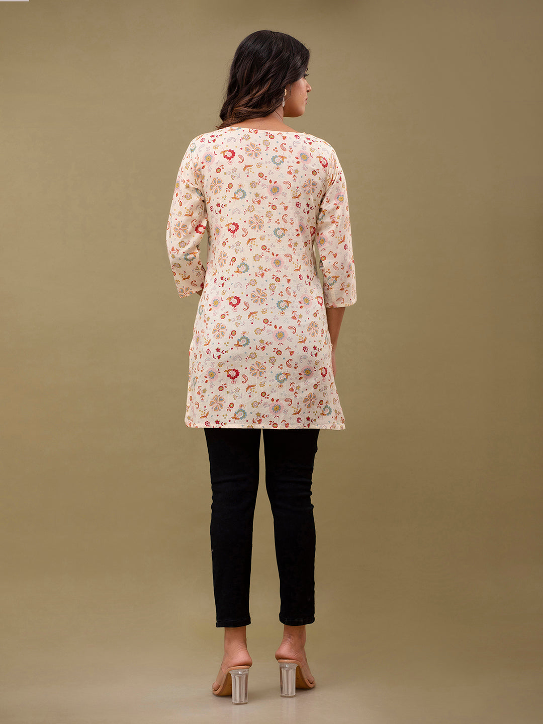 Ethnic Motifs Printed Pure Cotton Kurti FRKT6263