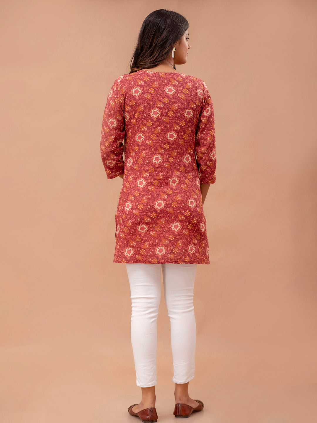 Ethnic Motifs Printed Pure Cotton Kurti FRKT6264