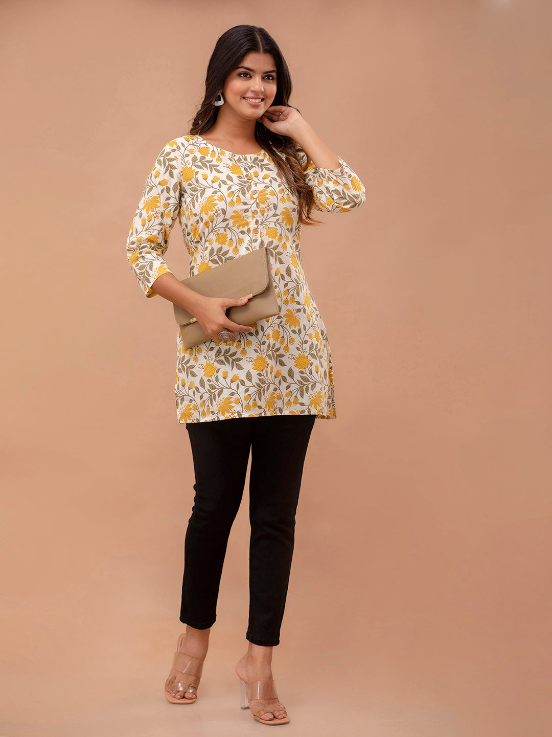Ethnic Motifs Printed Pure Cotton Kurti FRKT6266