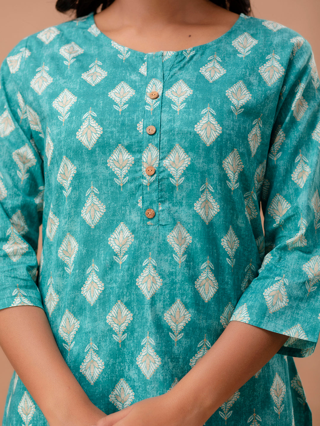 Ethnic Motifs Printed Pure Cotton Kurti FRKT6257