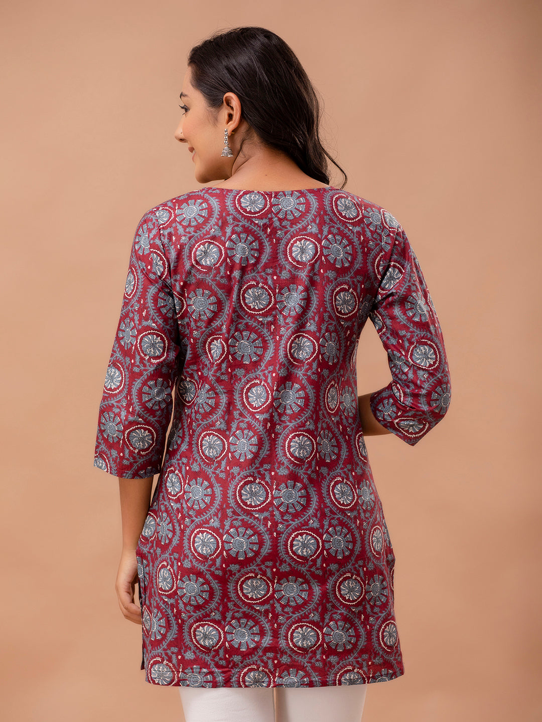 Ethnic Motifs Printed Pure Cotton Kurti FRKT6258