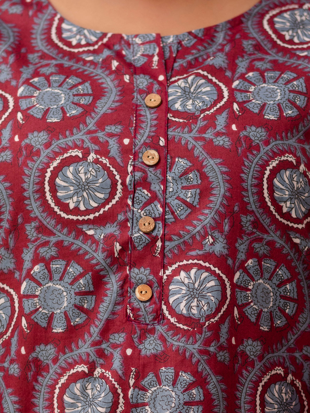 Ethnic Motifs Printed Pure Cotton Kurti FRKT6258