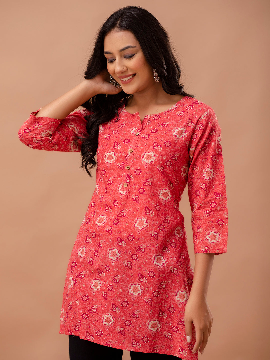 Ethnic Motifs Printed Pure Cotton Kurti FRKT6256