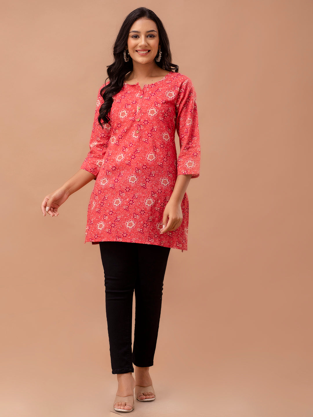 Ethnic Motifs Printed Pure Cotton Kurti FRKT6256