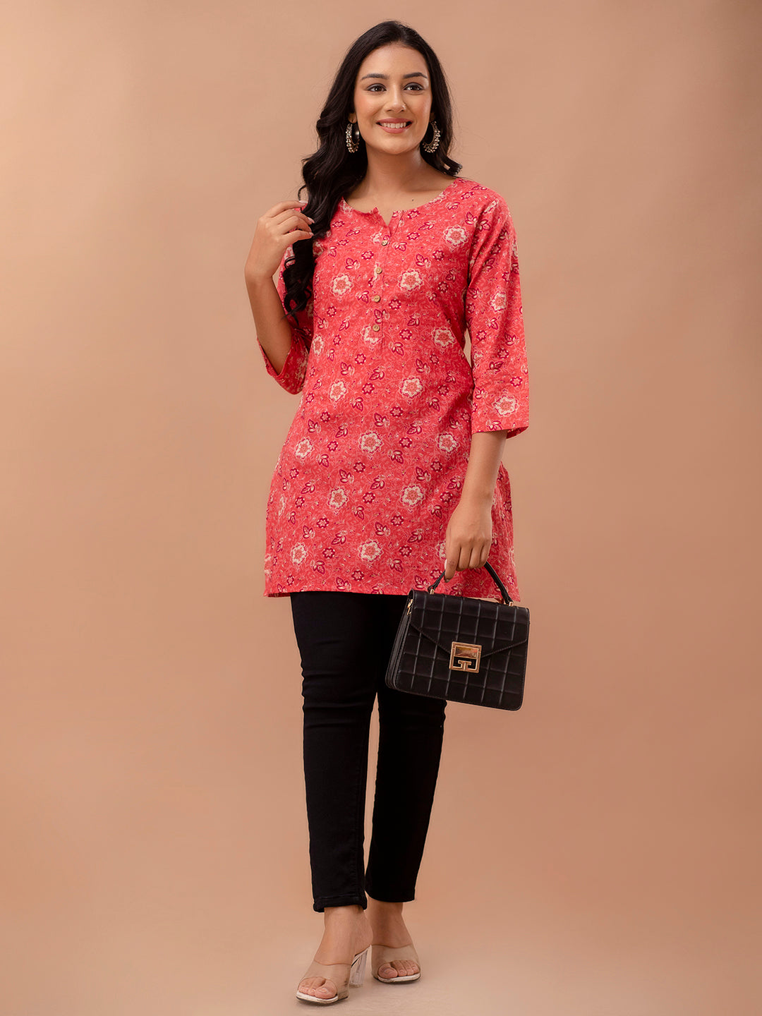 Ethnic Motifs Printed Pure Cotton Kurti FRKT6256