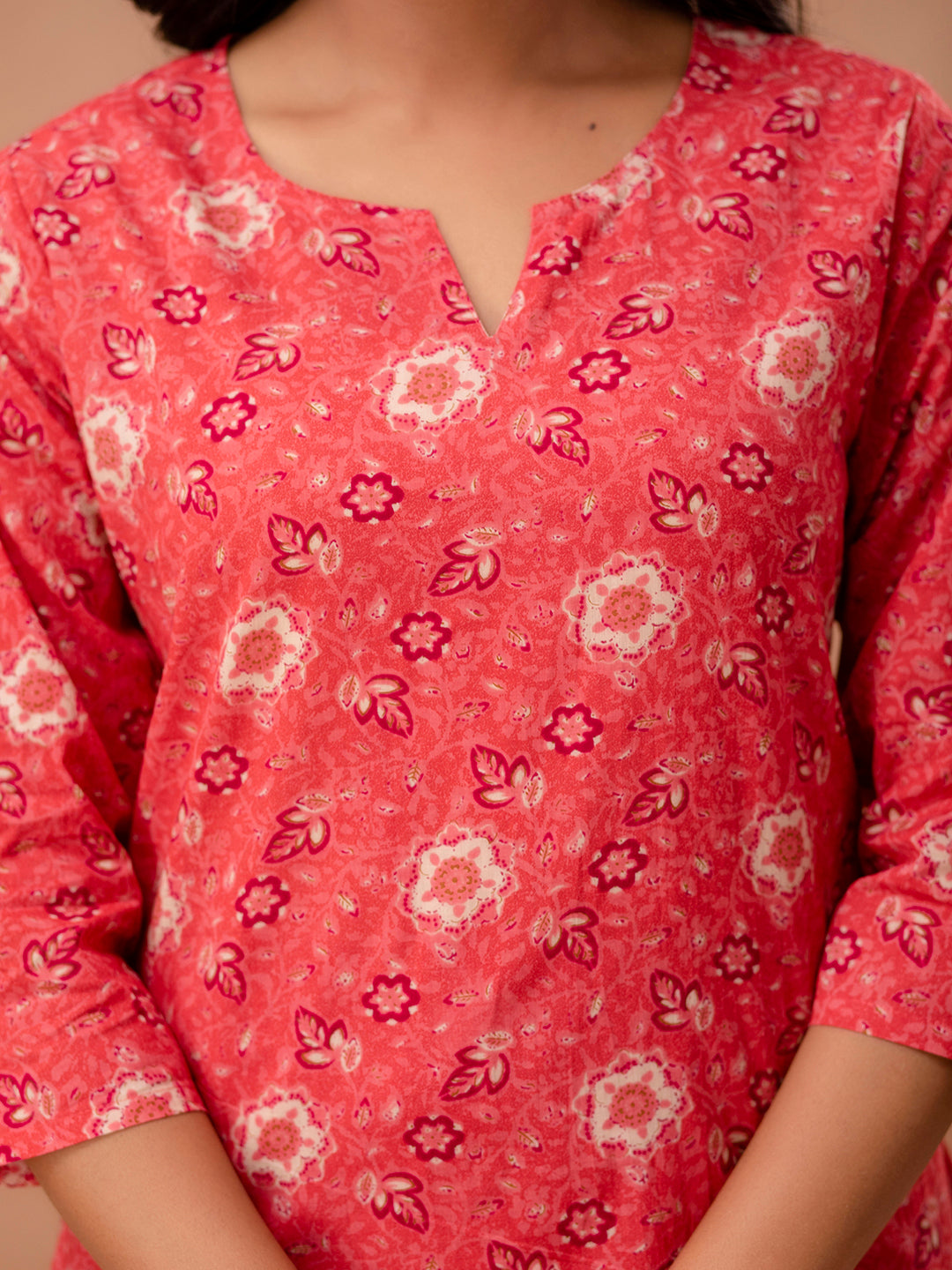 Floral Printed Pure Cotton Night Suits FRLW9039