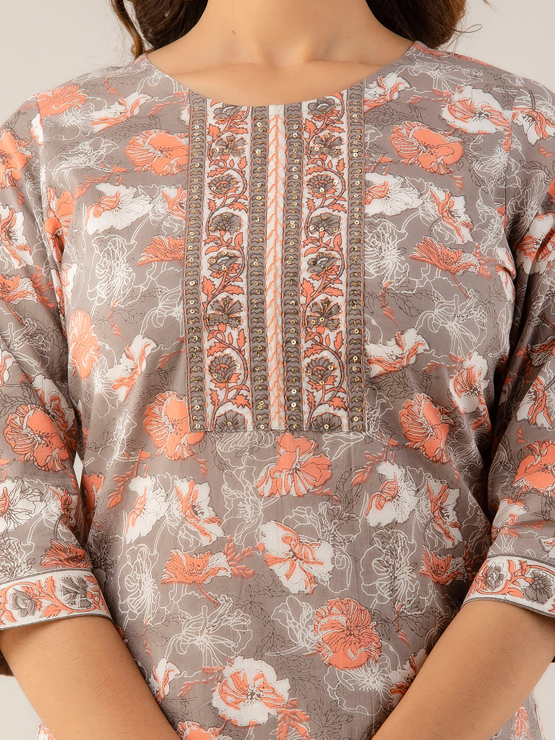 Women Kurta Pant Dupatta Set FRKT6724