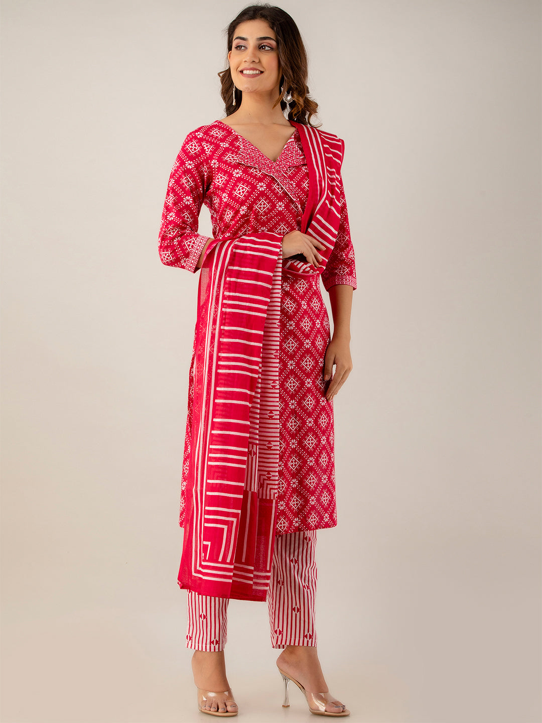 Women Kurta Pant Dupatta Set FRKT6722