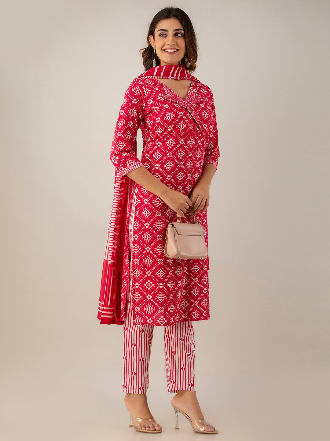 Women Kurta Pant Dupatta Set FRKT6722