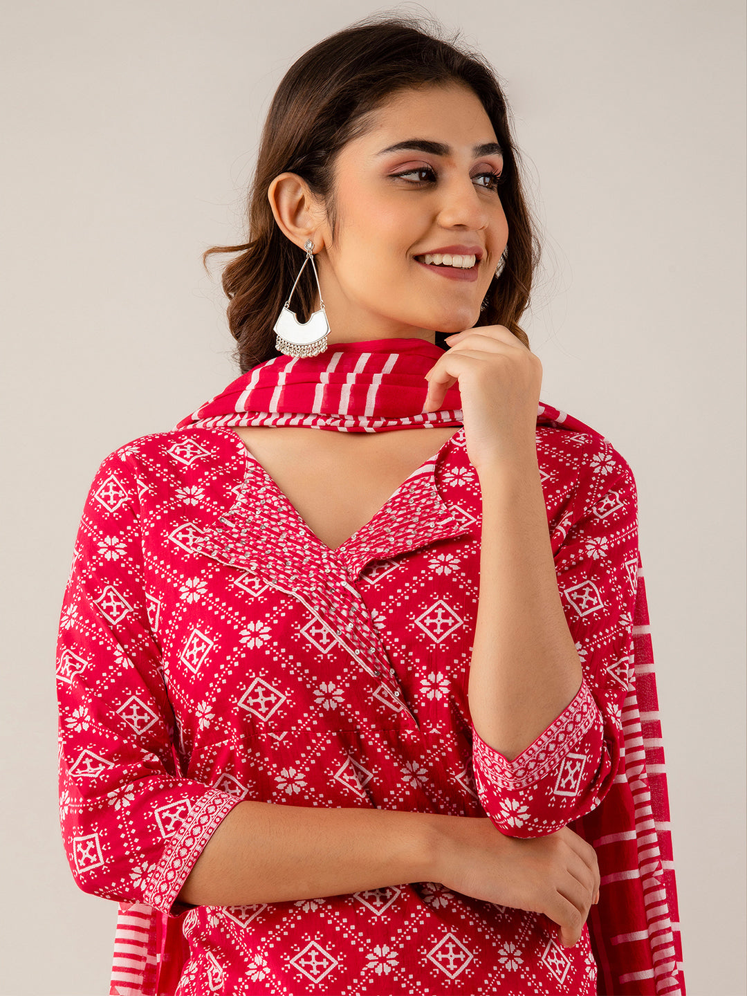Women Kurta Pant Dupatta Set FRKT6722