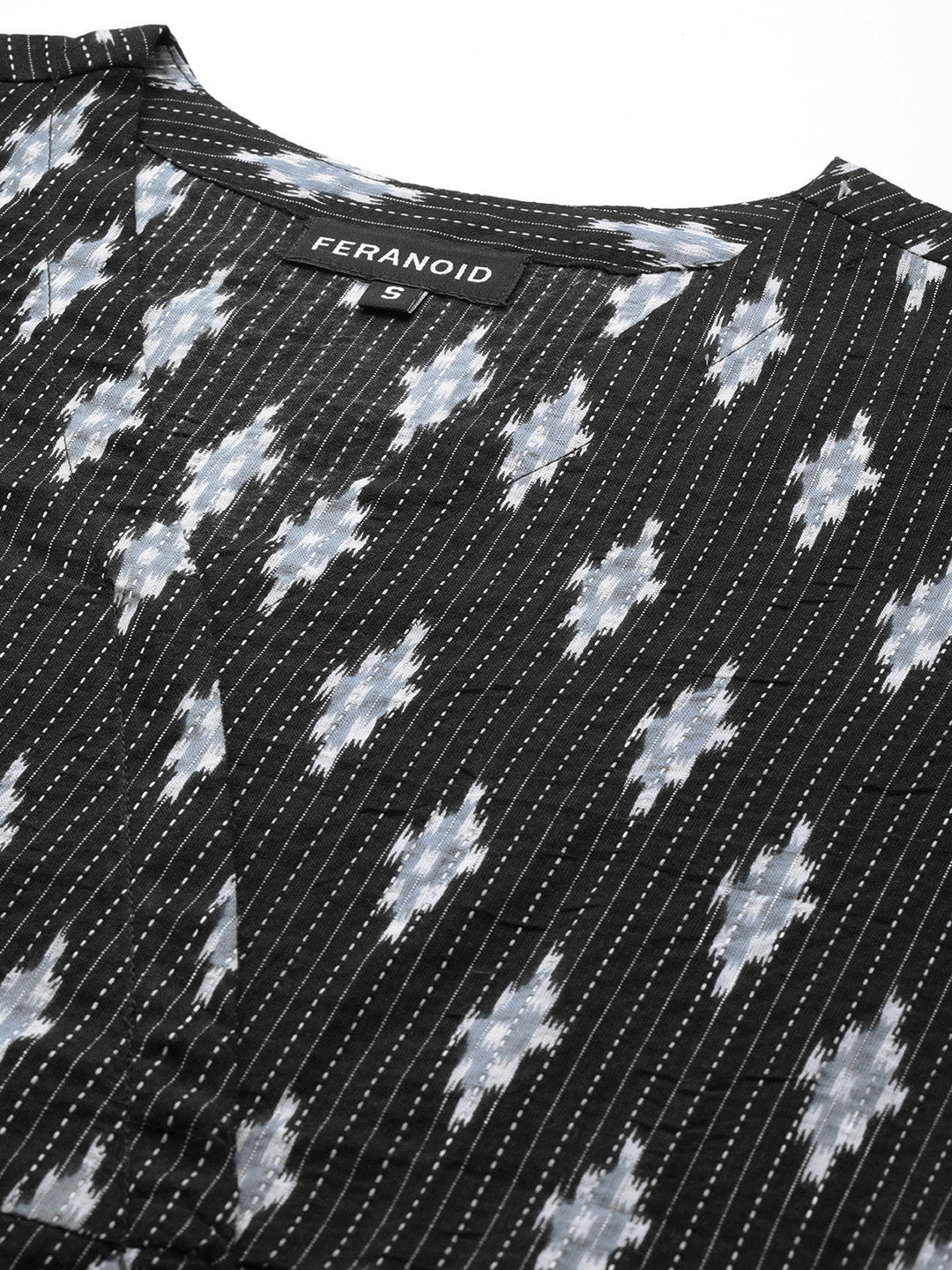 Floral Print Angrakha 3\4 Sleeves Flared Kurti FRKT6481