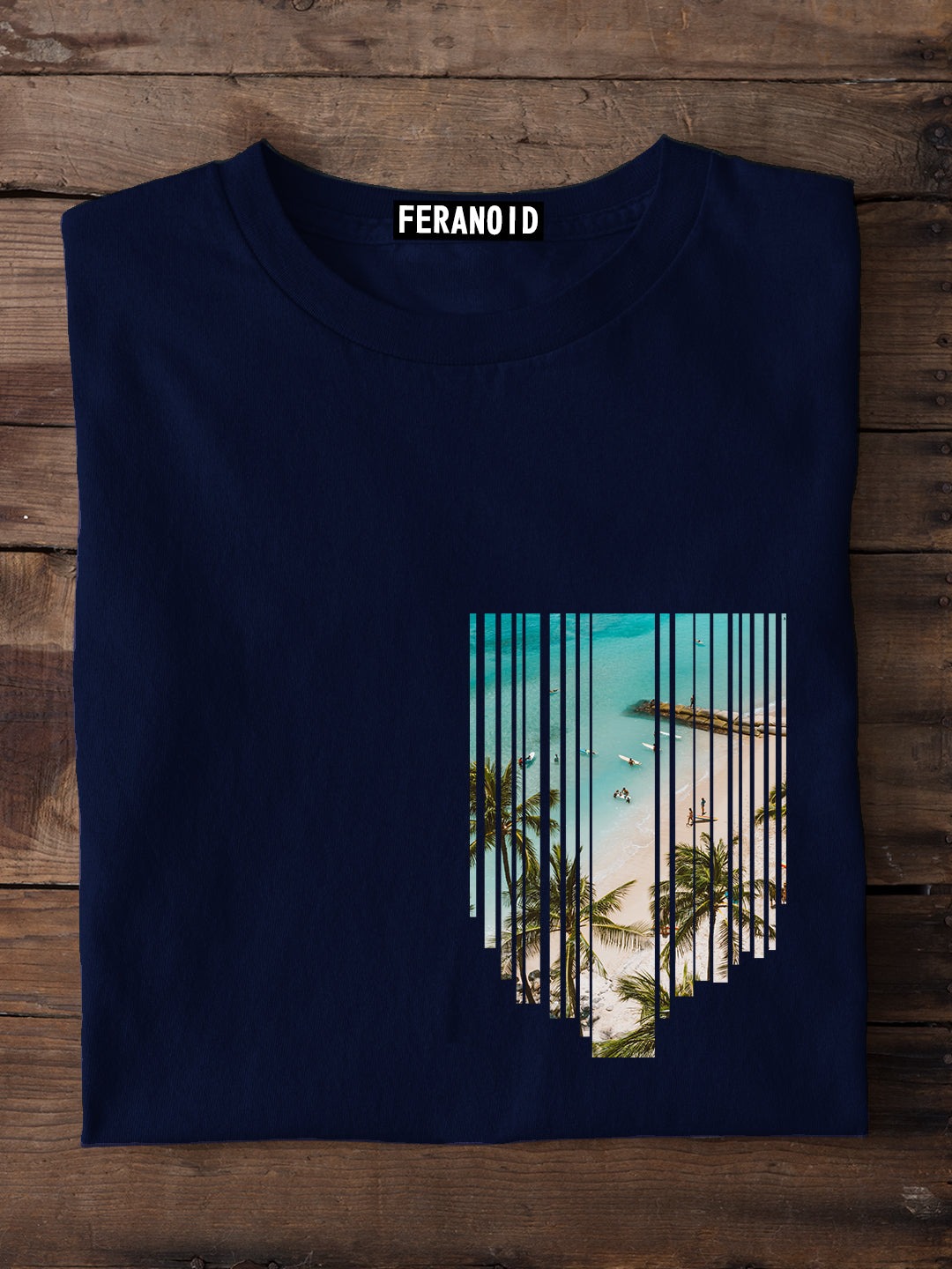 Beach Pocket Blue T-Shirt