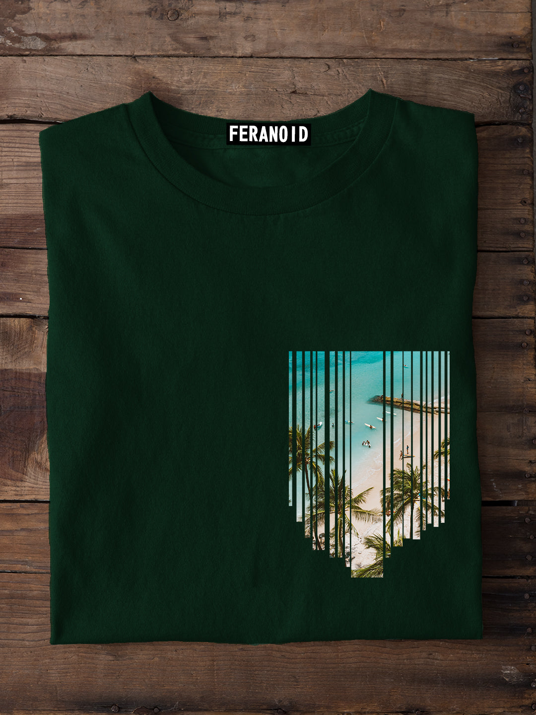 Beach Pocket Green T-Shirt