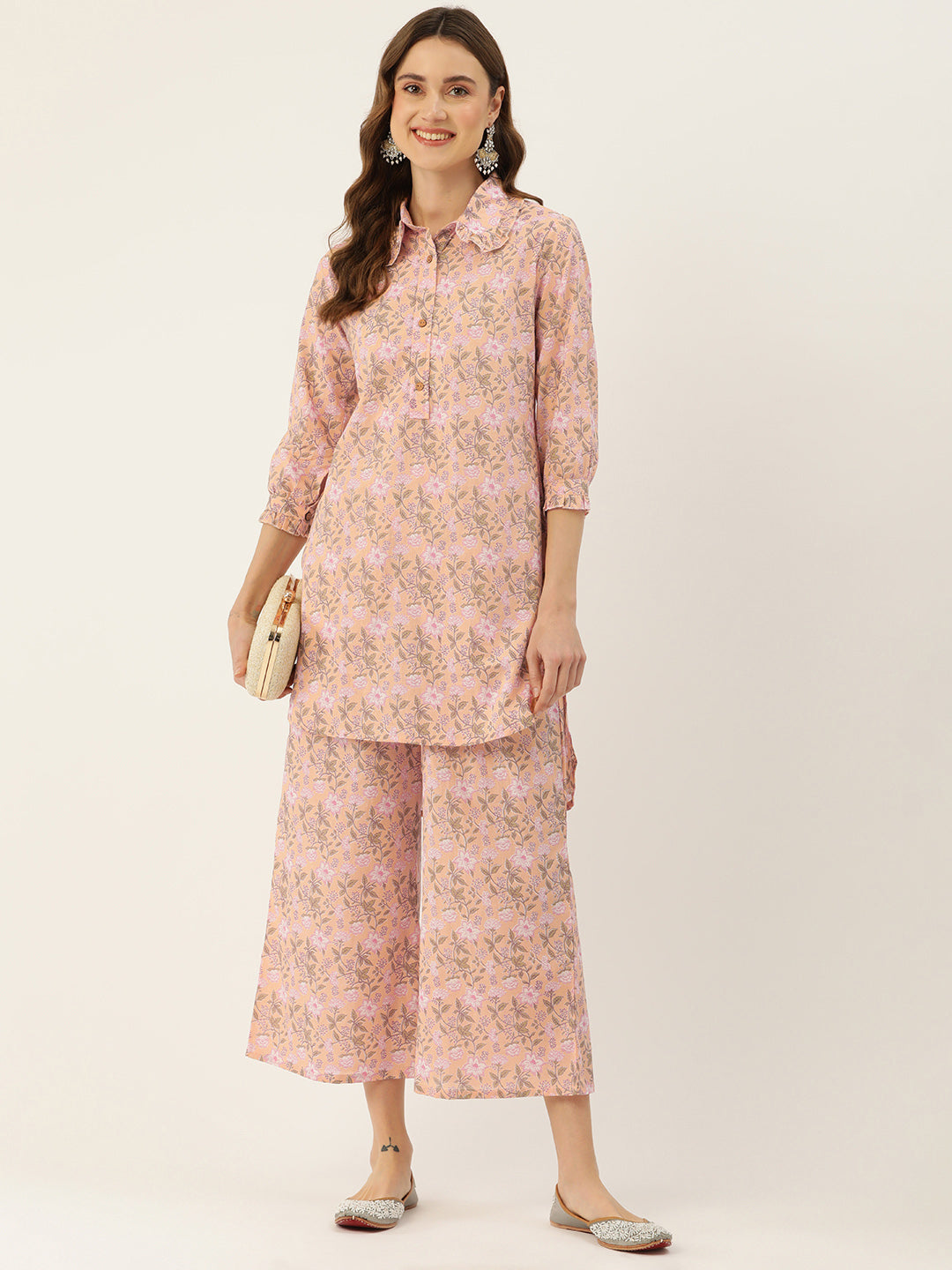 Floral Printed Pure Cotton Night Suits FRLW9053