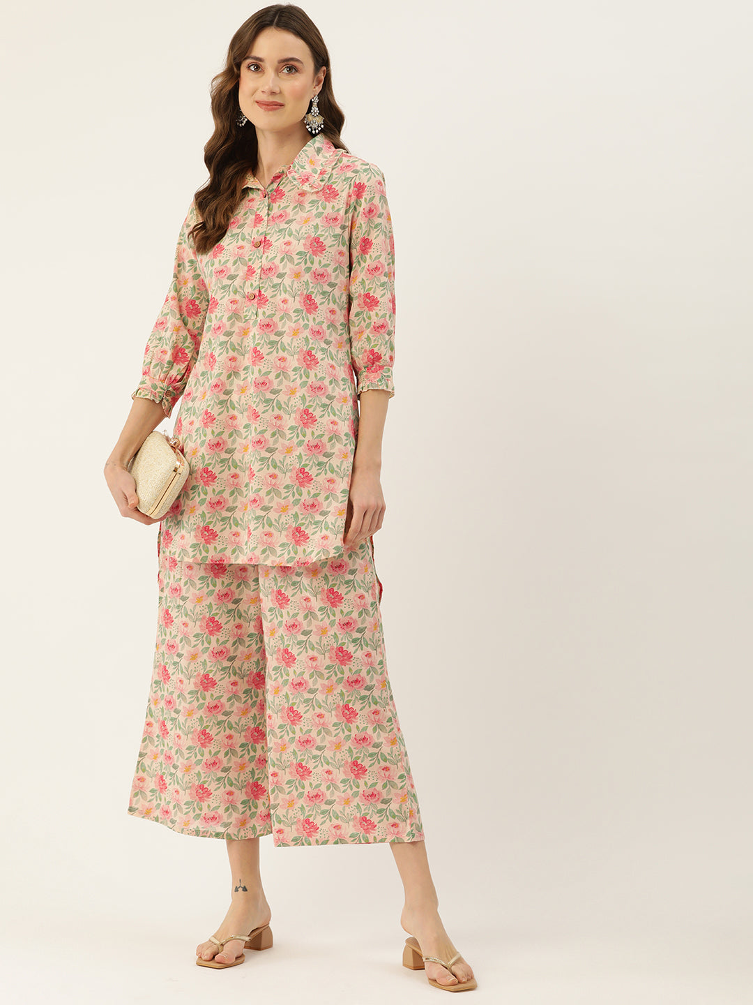 Floral Printed Pure Cotton Night Suits FRLW9049