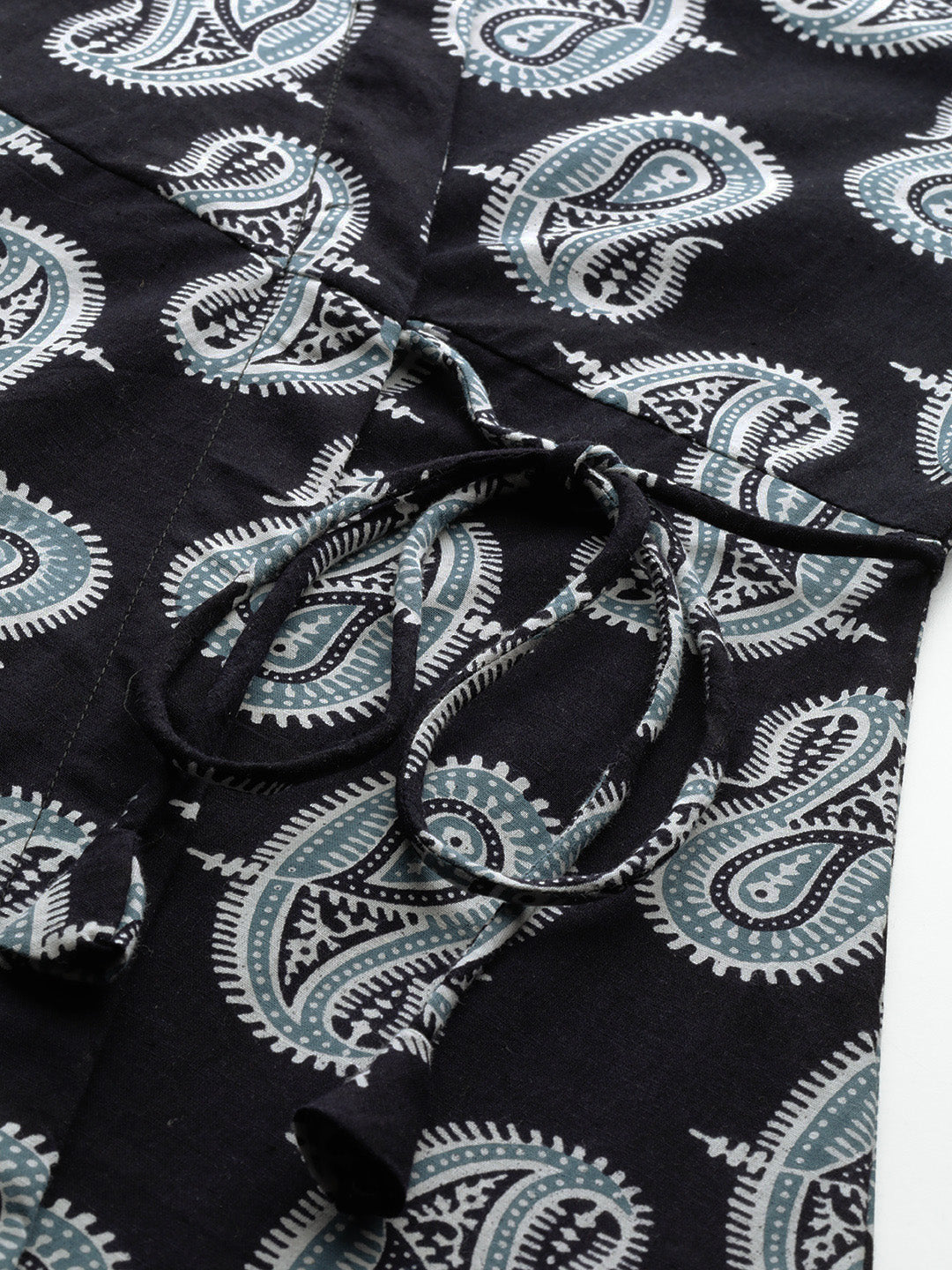 Floral Print Angrakha 3\4 Sleeves Flared Kurti FRKT6475