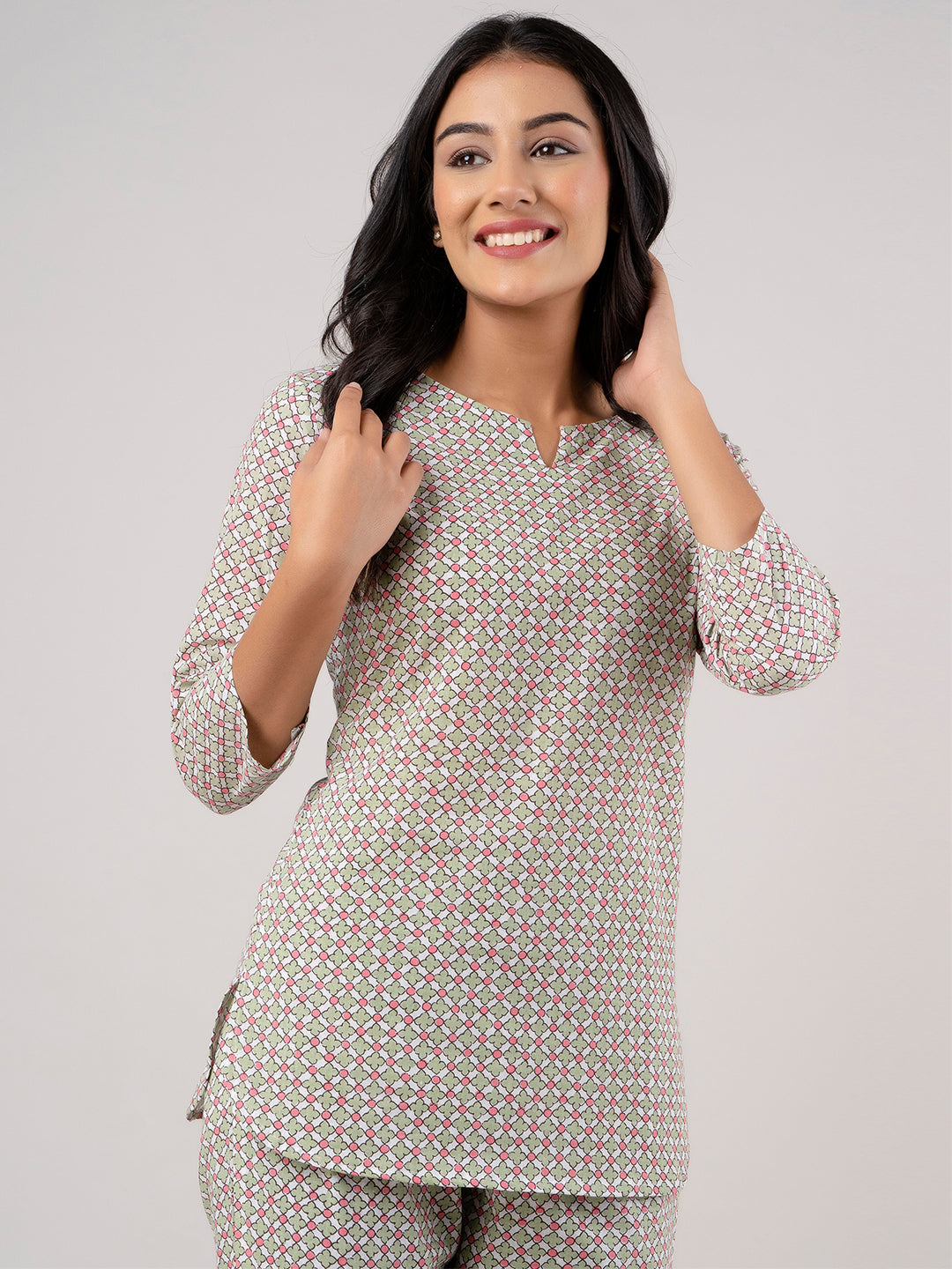 Floral Printed Pure Cotton Night Suits FRLW9022