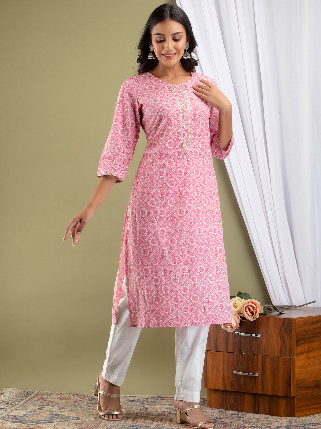 Women Kurta Pant Dupatta Set FRKT6736