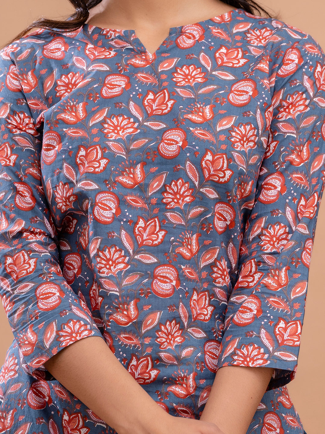 Floral Printed Pure Cotton Night Suits FRLW9024