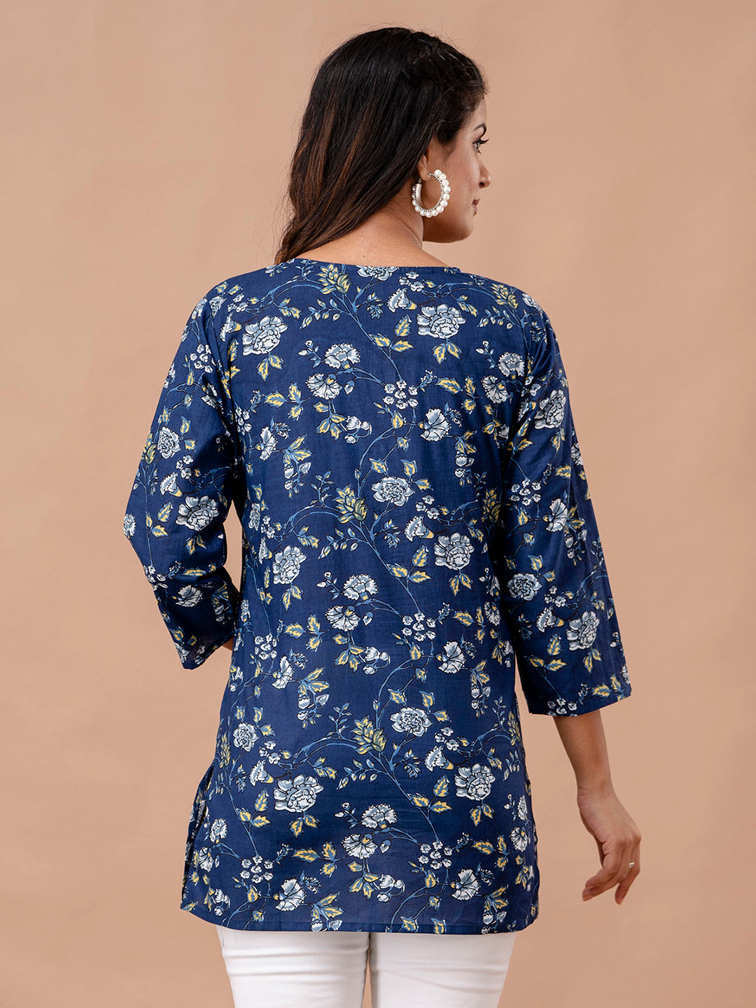 Floral Printed Pure Cotton Kurti FRKT6301