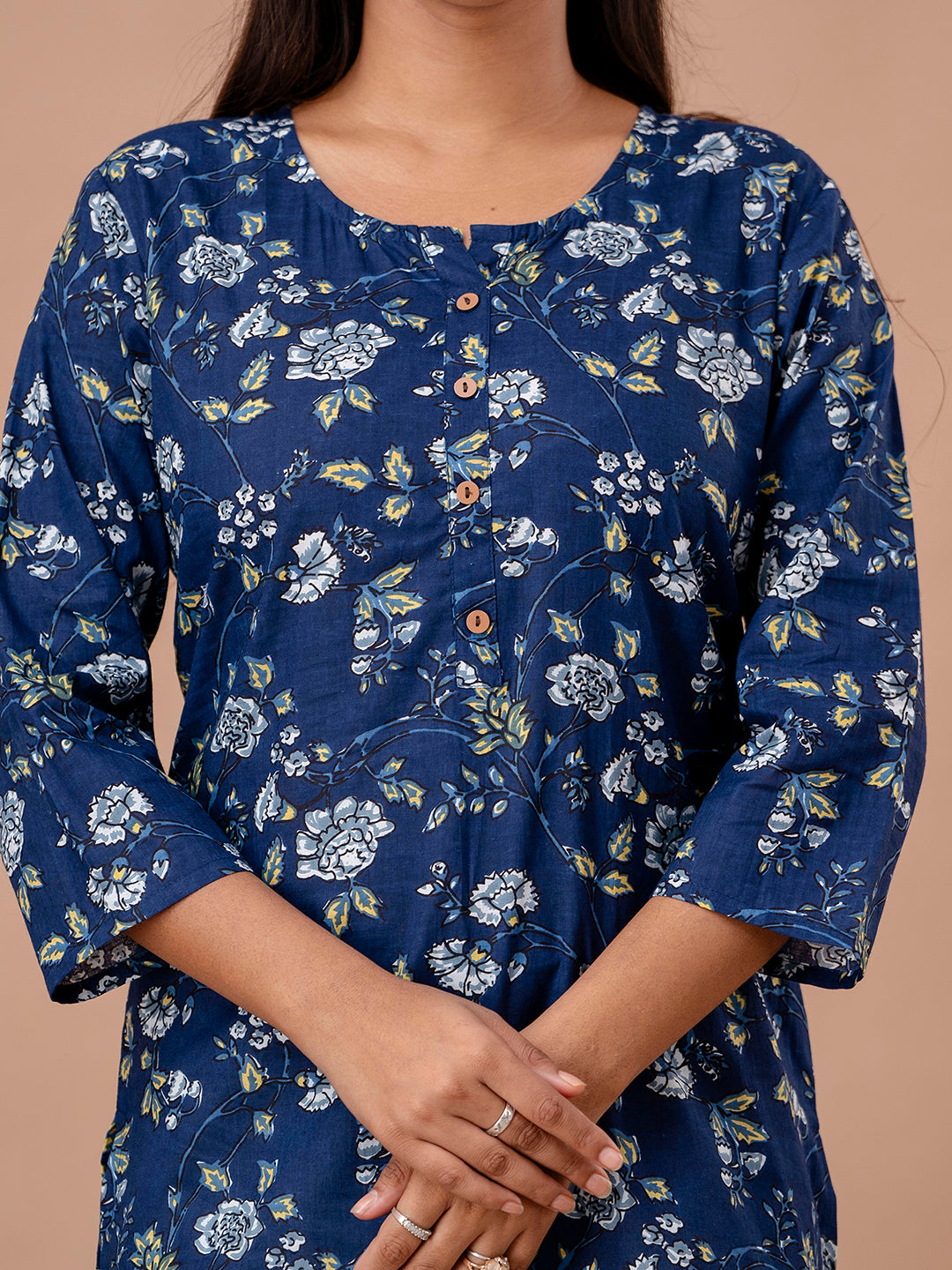 Floral Printed Pure Cotton Kurti FRKT6301