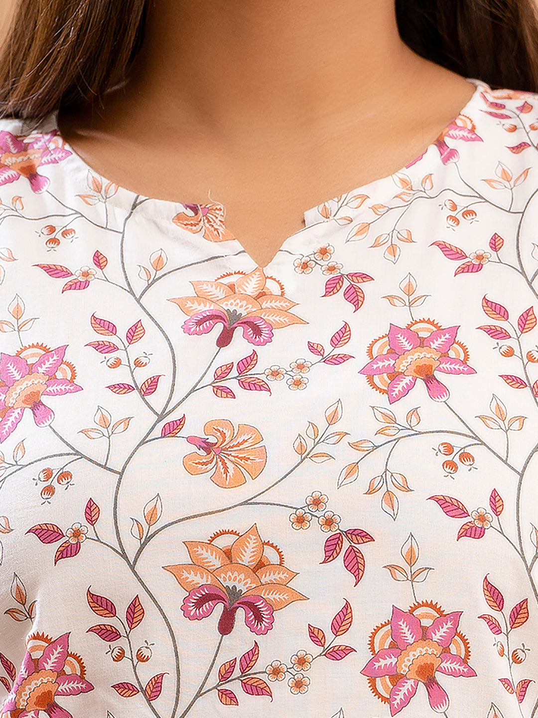 Floral Printed Pure Cotton Night Suits FRLW9033