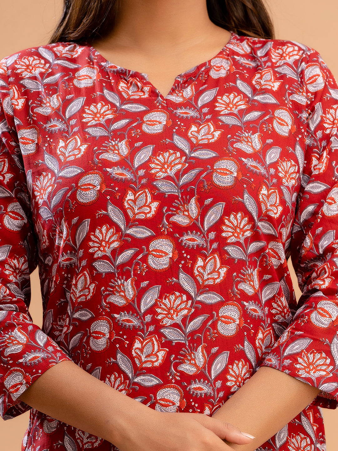 Floral Printed Pure Cotton Night Suits FRLW9032