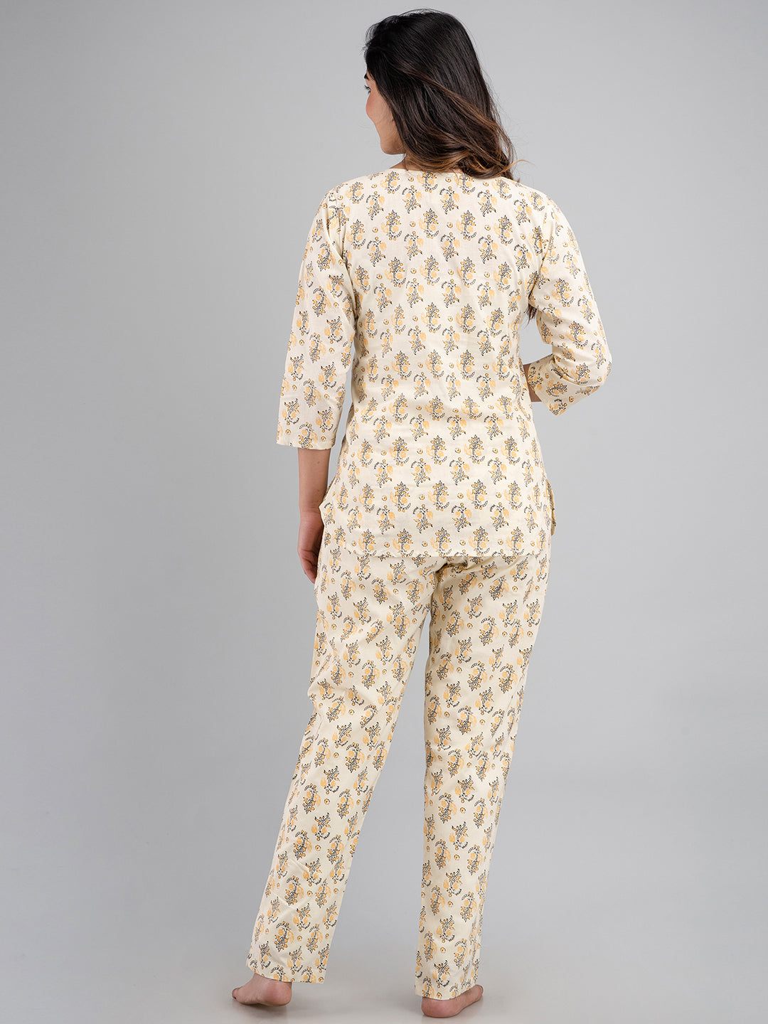 Floral Printed Pure Cotton Night Suits FRLW9021