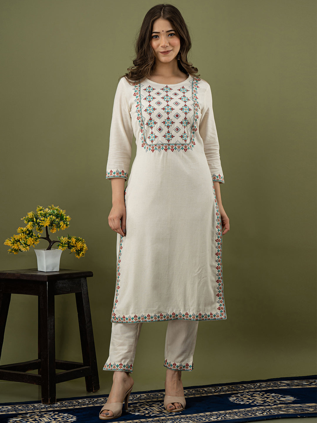 Women Kurta Pant Set FRKT6720