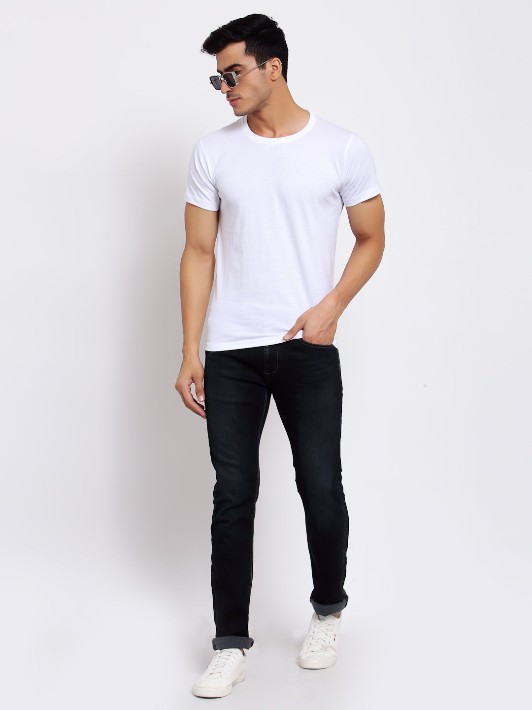 Plain White Half Sleeves T-Shirt