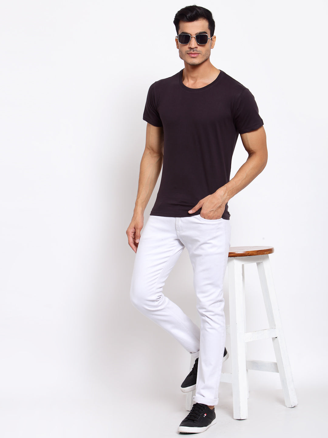 Plain Grey Half Sleeves T-Shirt