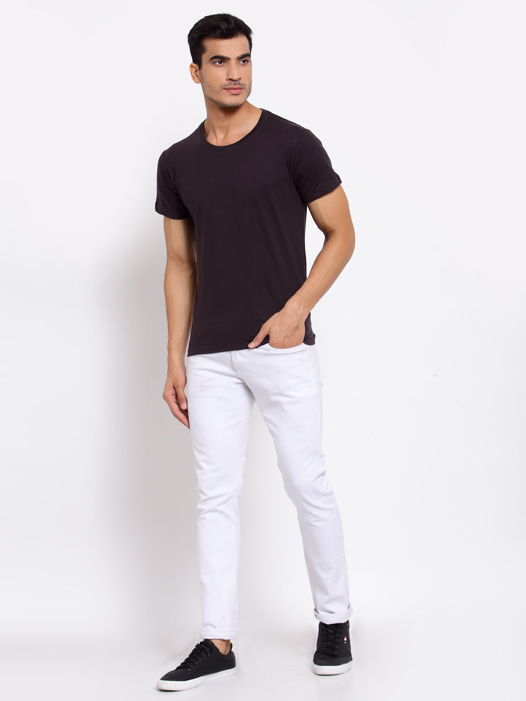 Plain Grey Half Sleeves T-Shirt