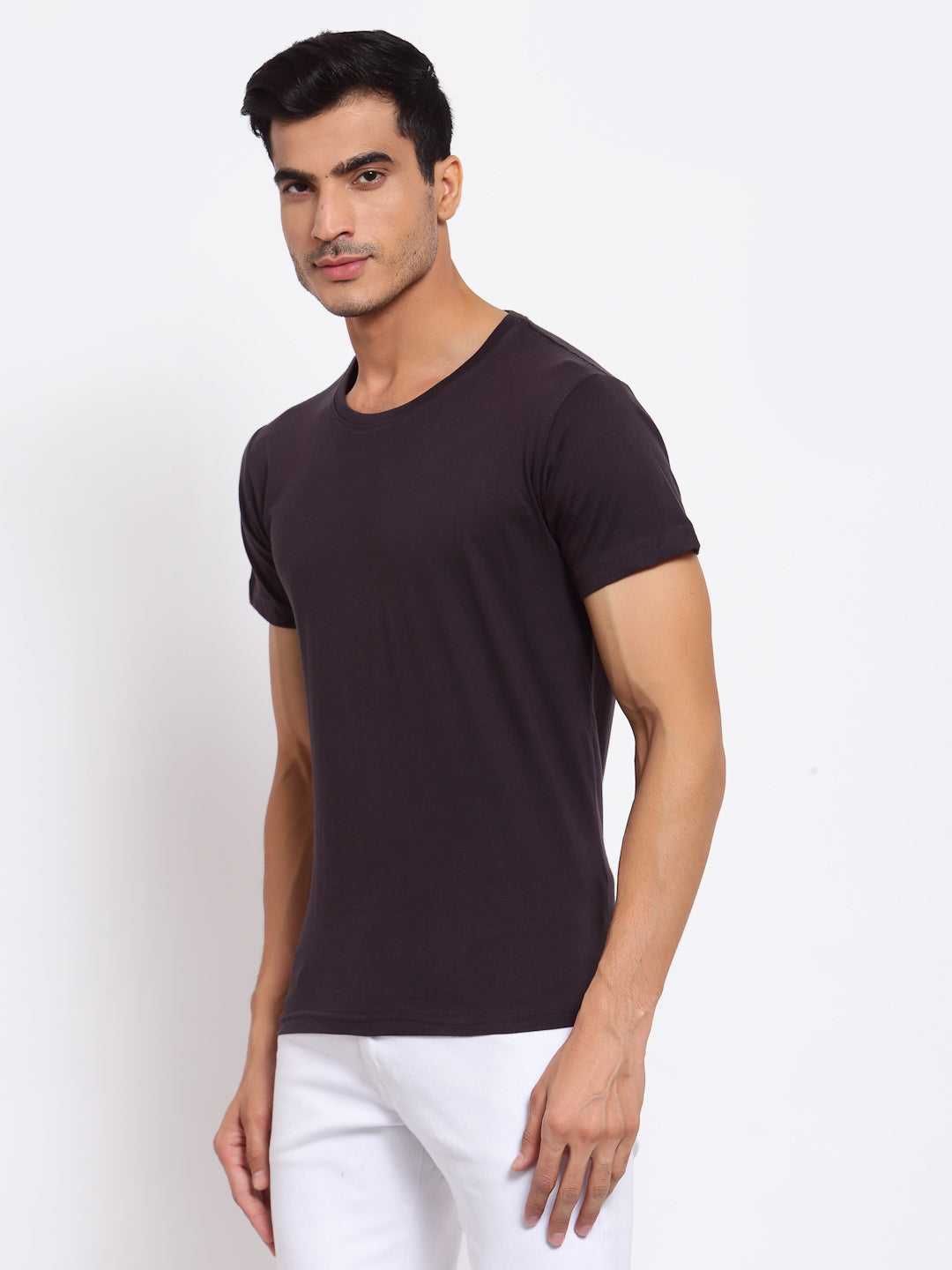 Plain Grey Half Sleeves T-Shirt