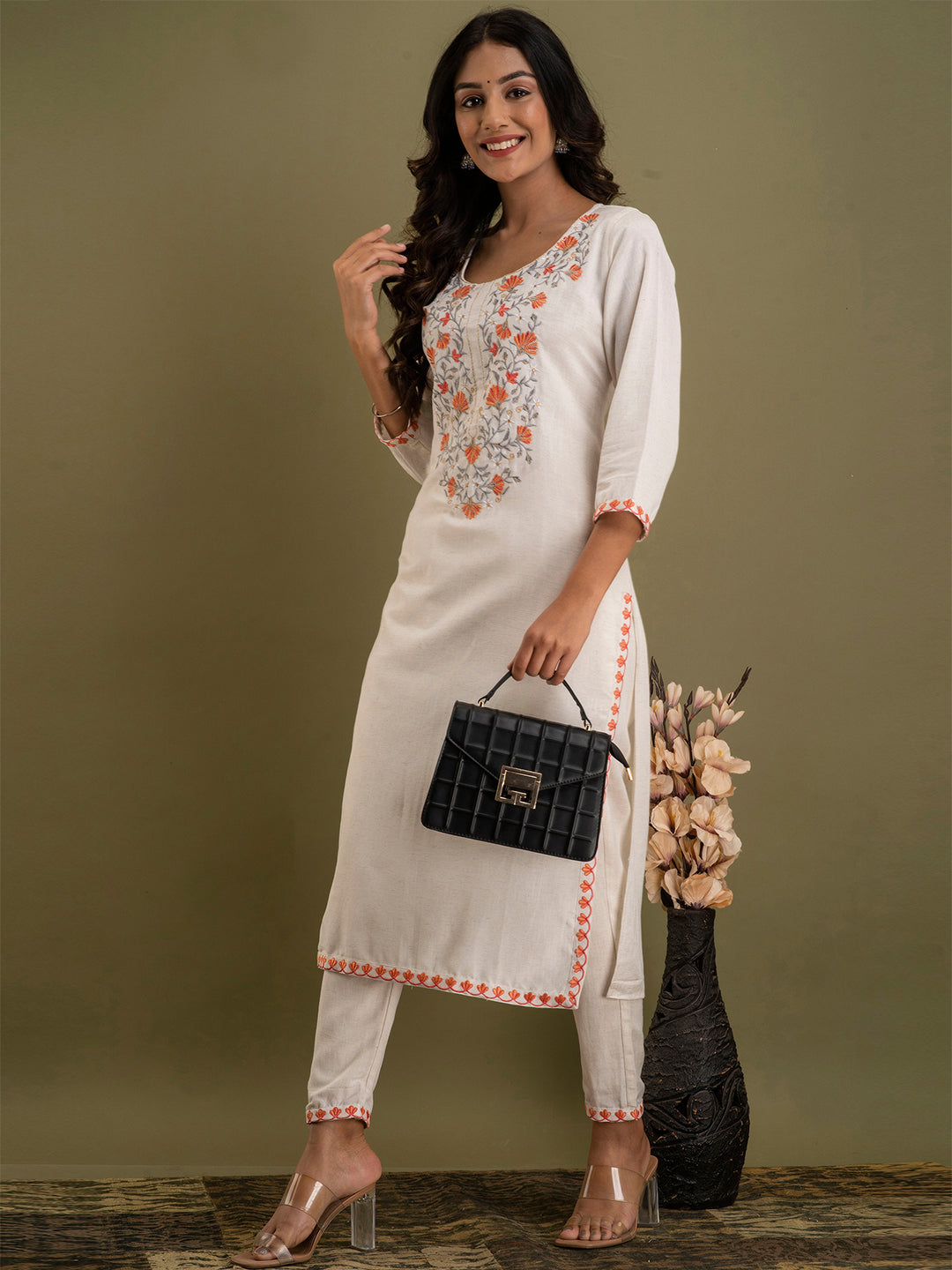 Women Kurta Pant Set FRKT6721