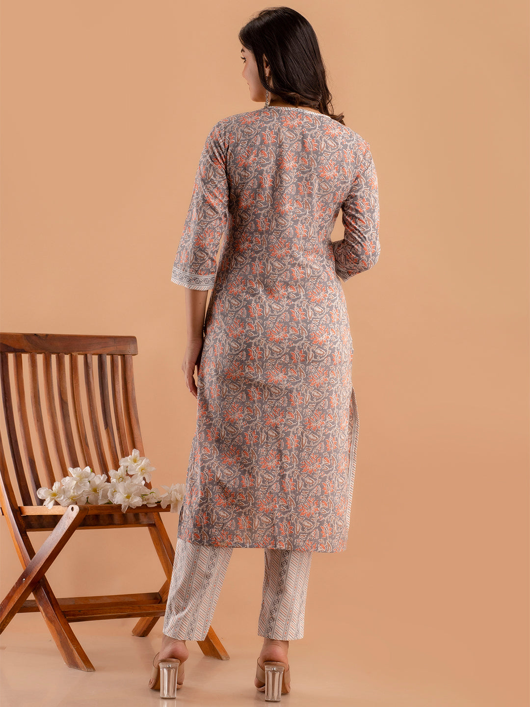 Women Kurta Pant Dupatta Set FRKT6739