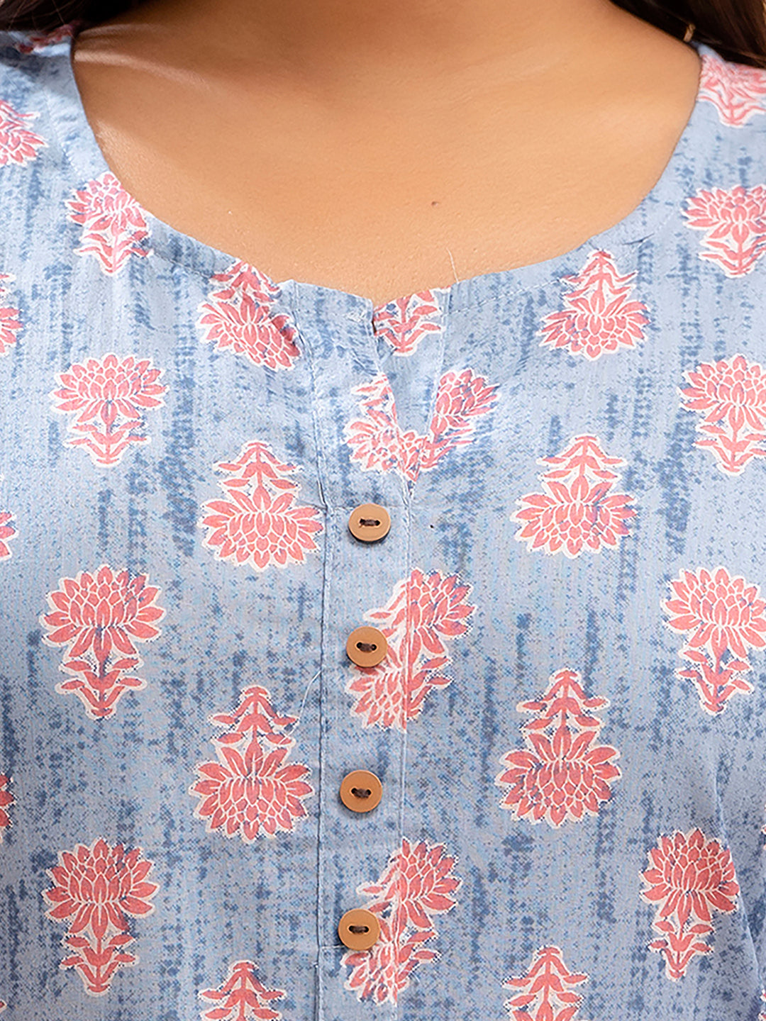 Floral Printed Pure Cotton Kurti FRKT6210