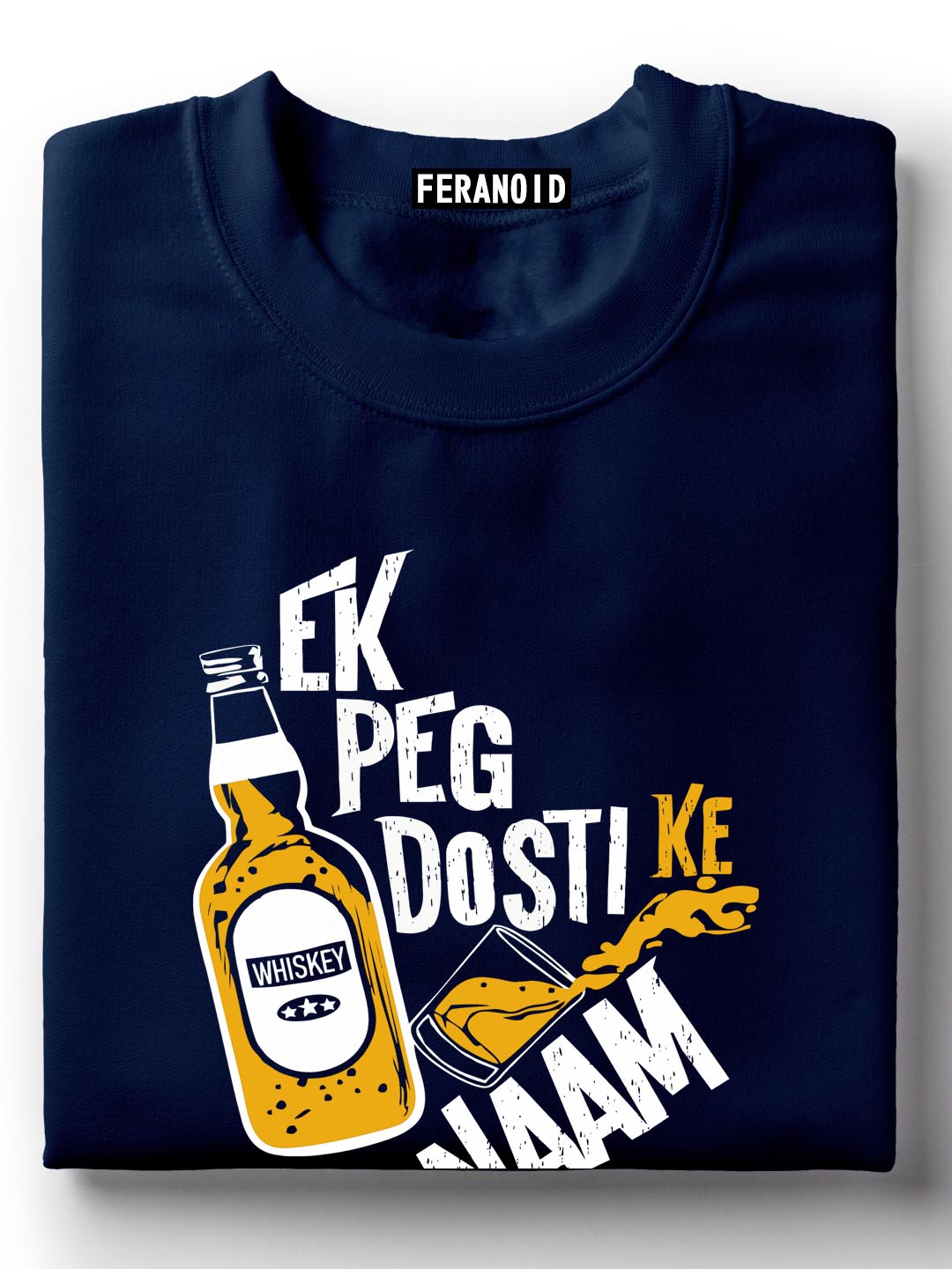 Ek Peg Dosti Ke Naam Blue T-Shirt