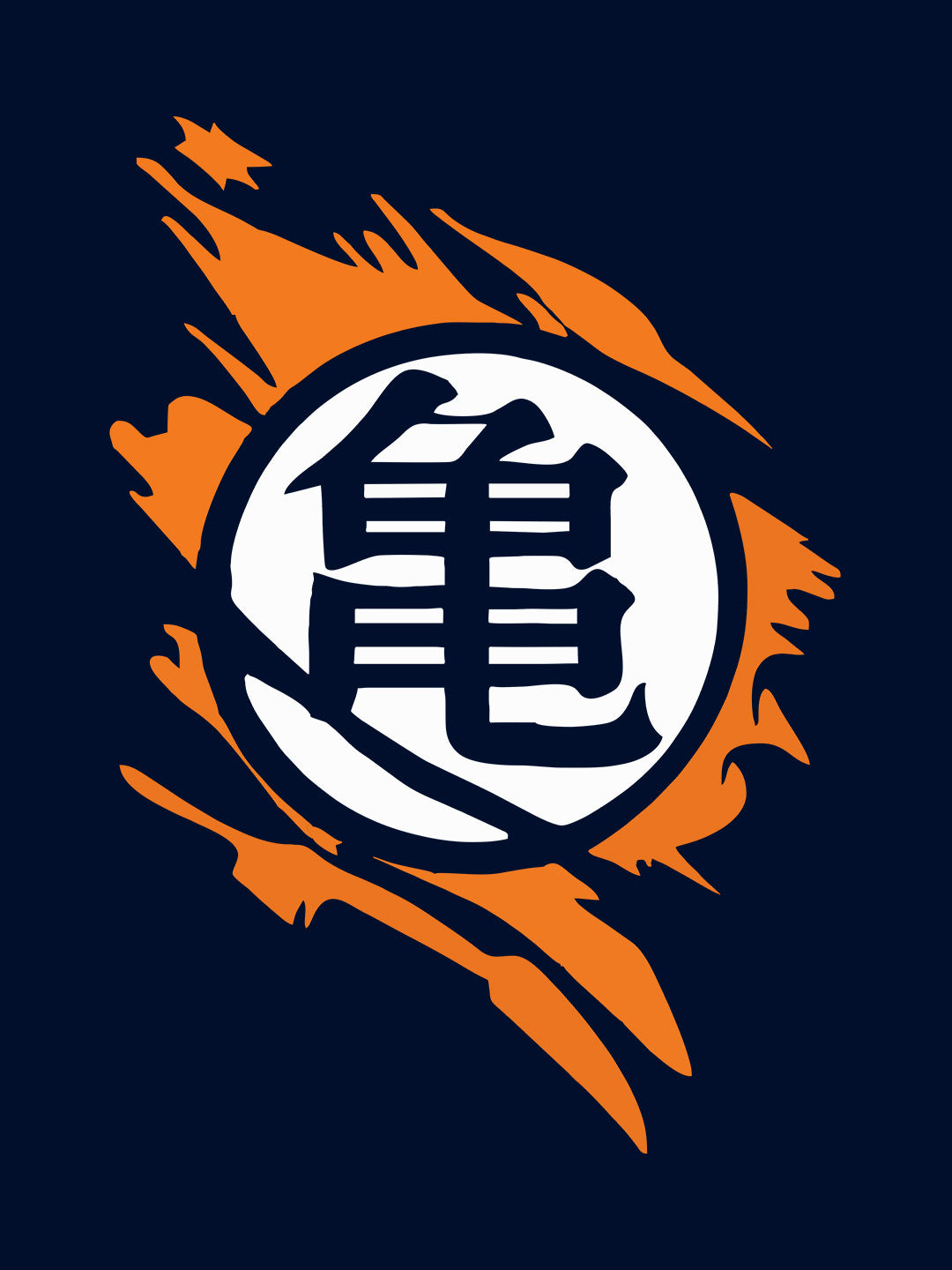 Goku Kame Symbol Blue Half Sleeve T-Shirt