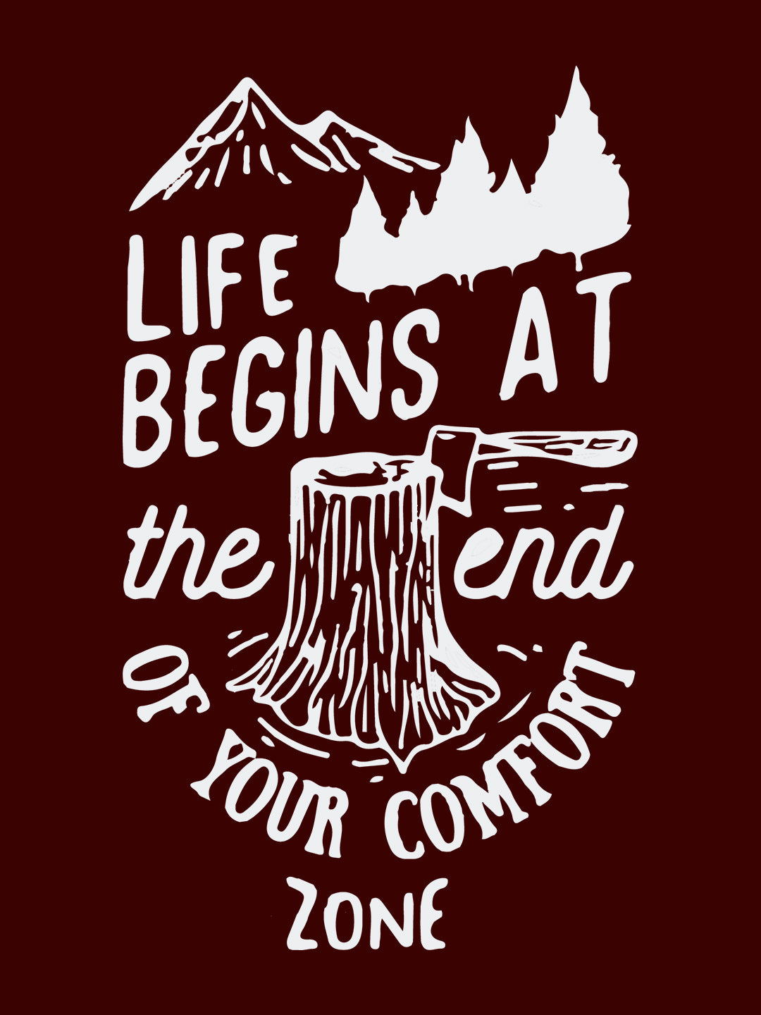 Life Begins Maroon T-Shirt