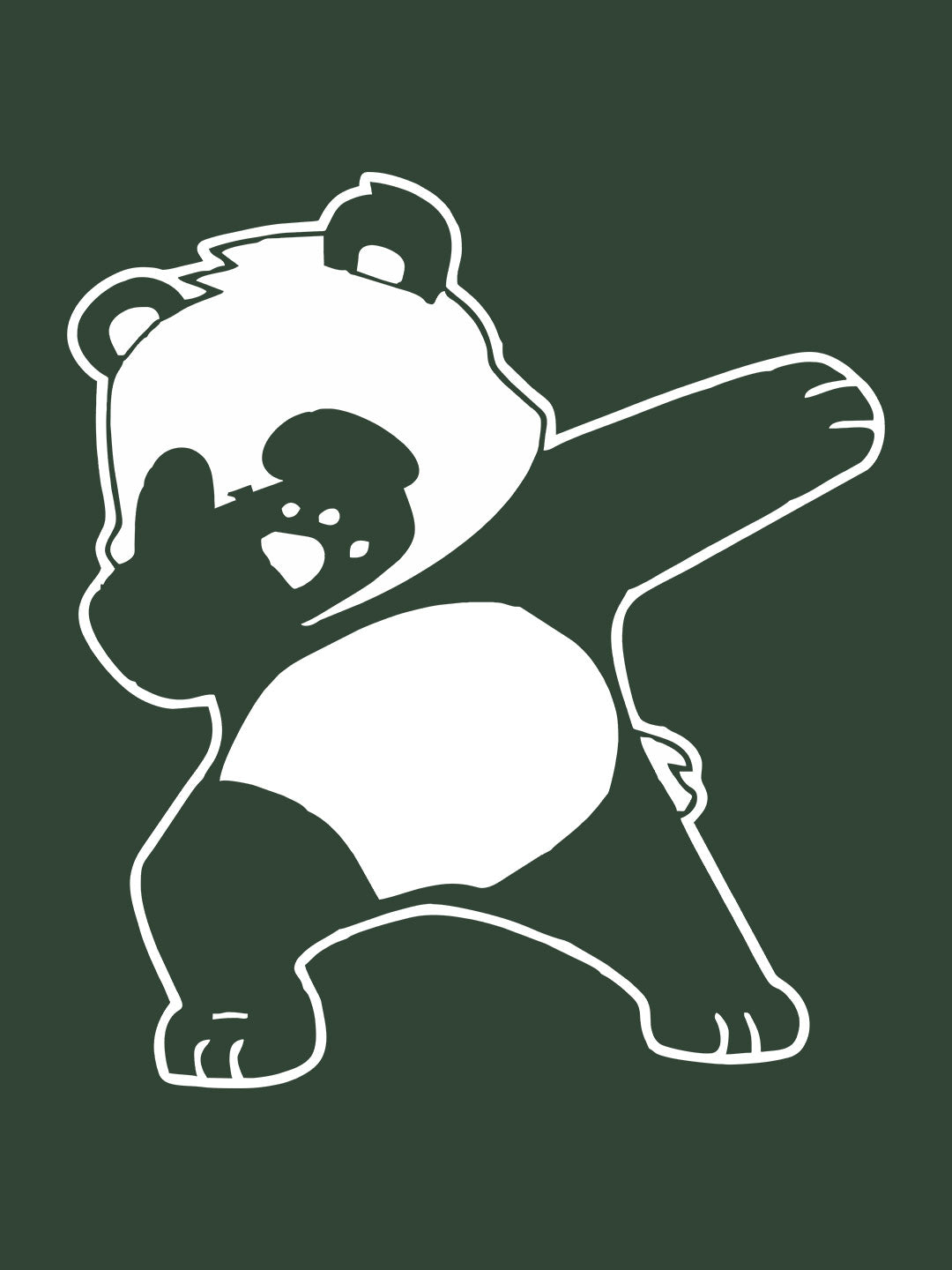 Panda Dab Light Green T-Shirt