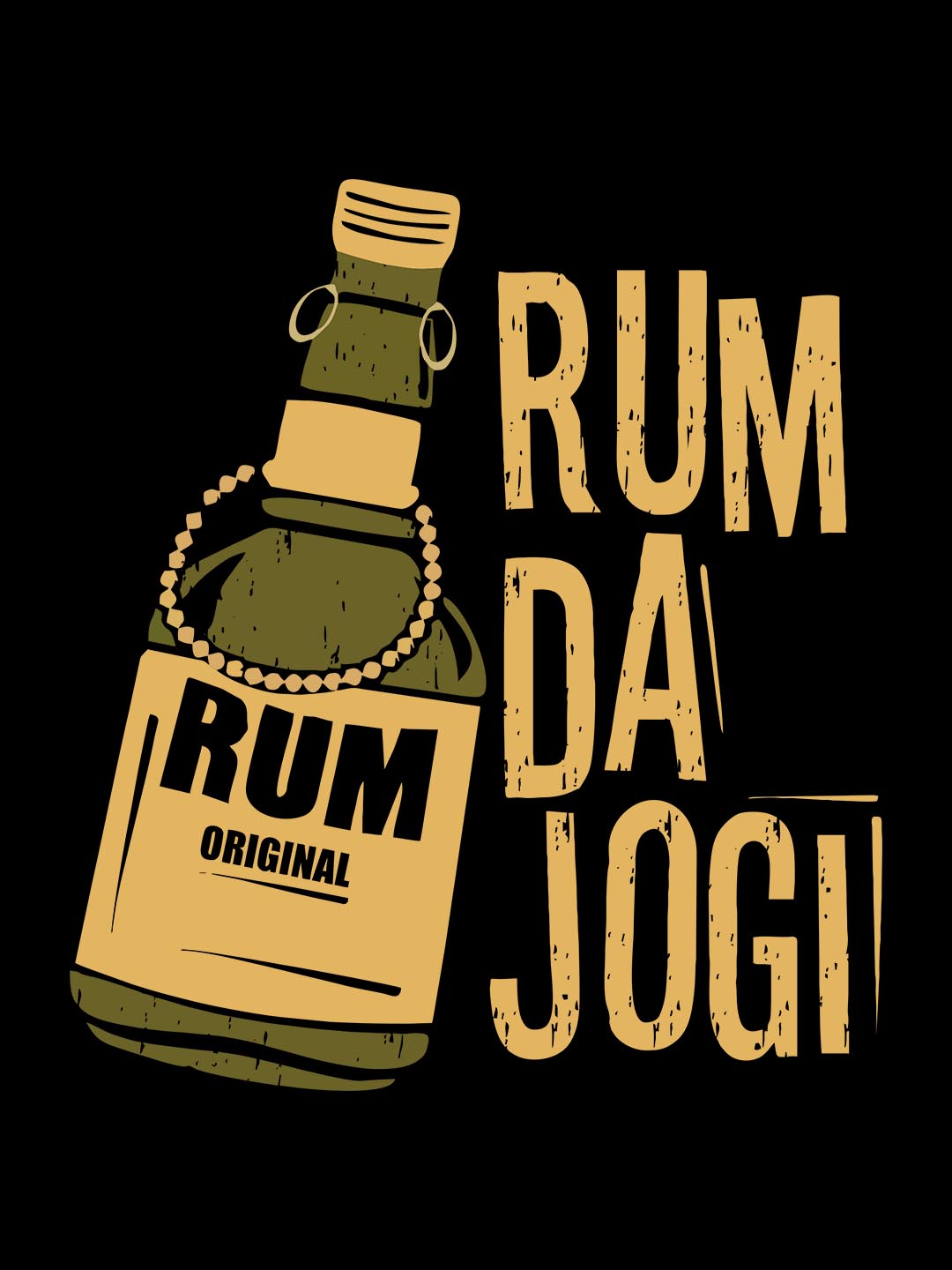 Rum Da Jogi Black T-Shirt