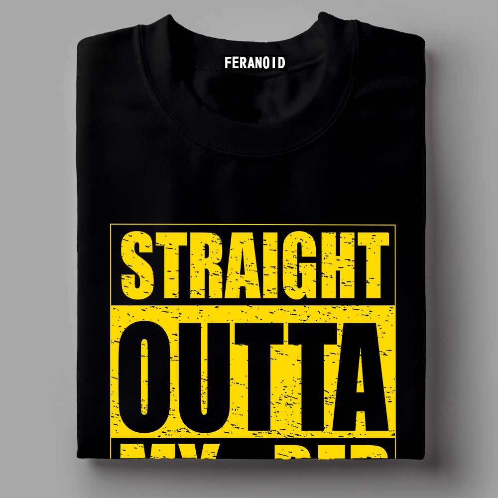 Straight Outta Bed Black T-Shirt