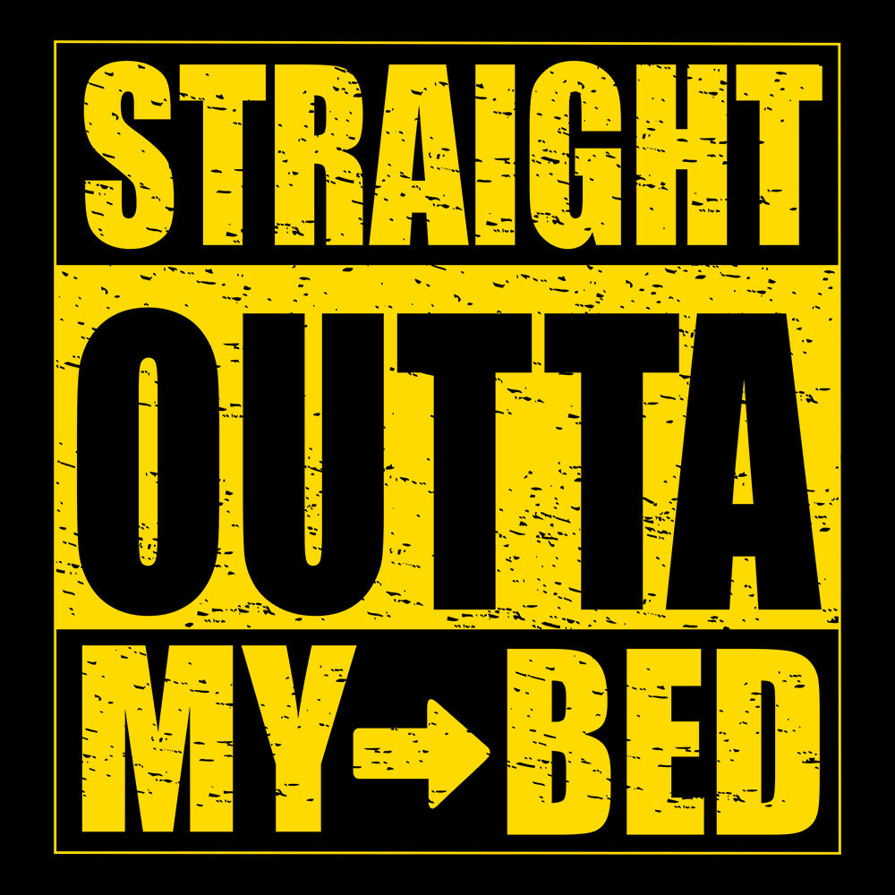 Straight Outta Bed Black T-Shirt