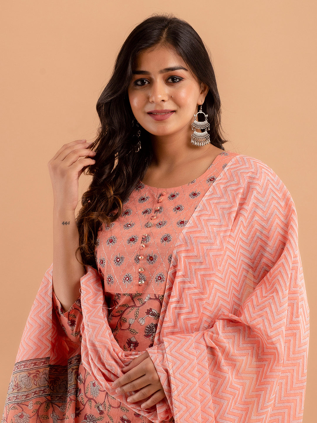 Women Kurta Pant Dupatta Set FRKT6740