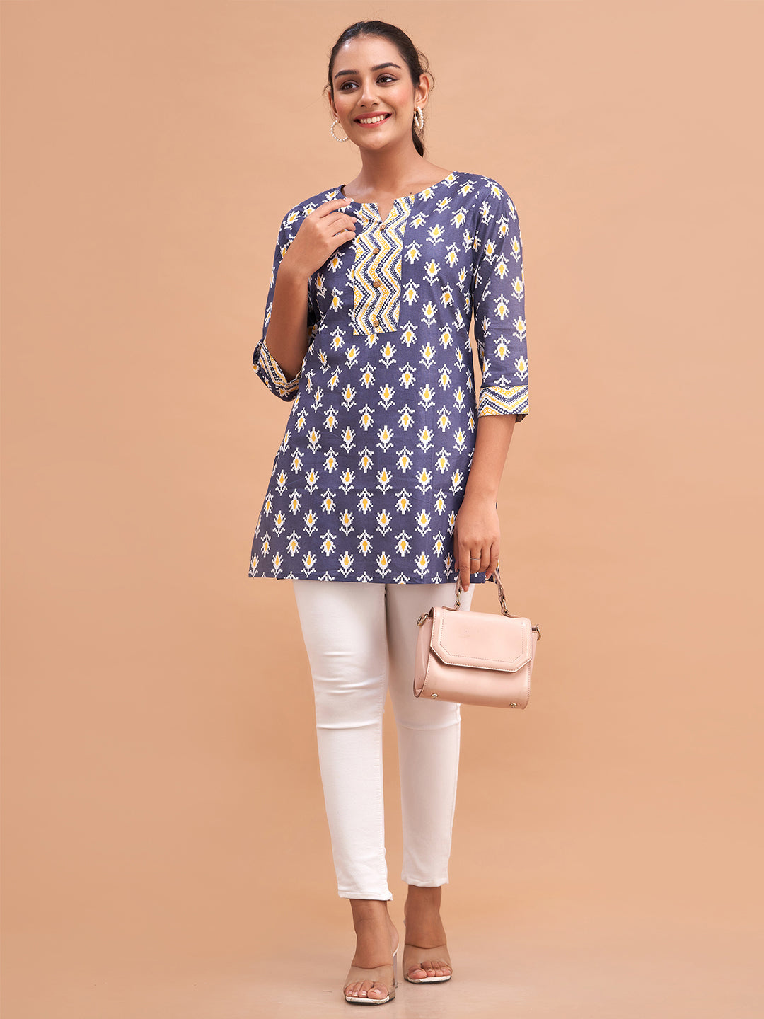 Women Cotton Printed Short Kurti