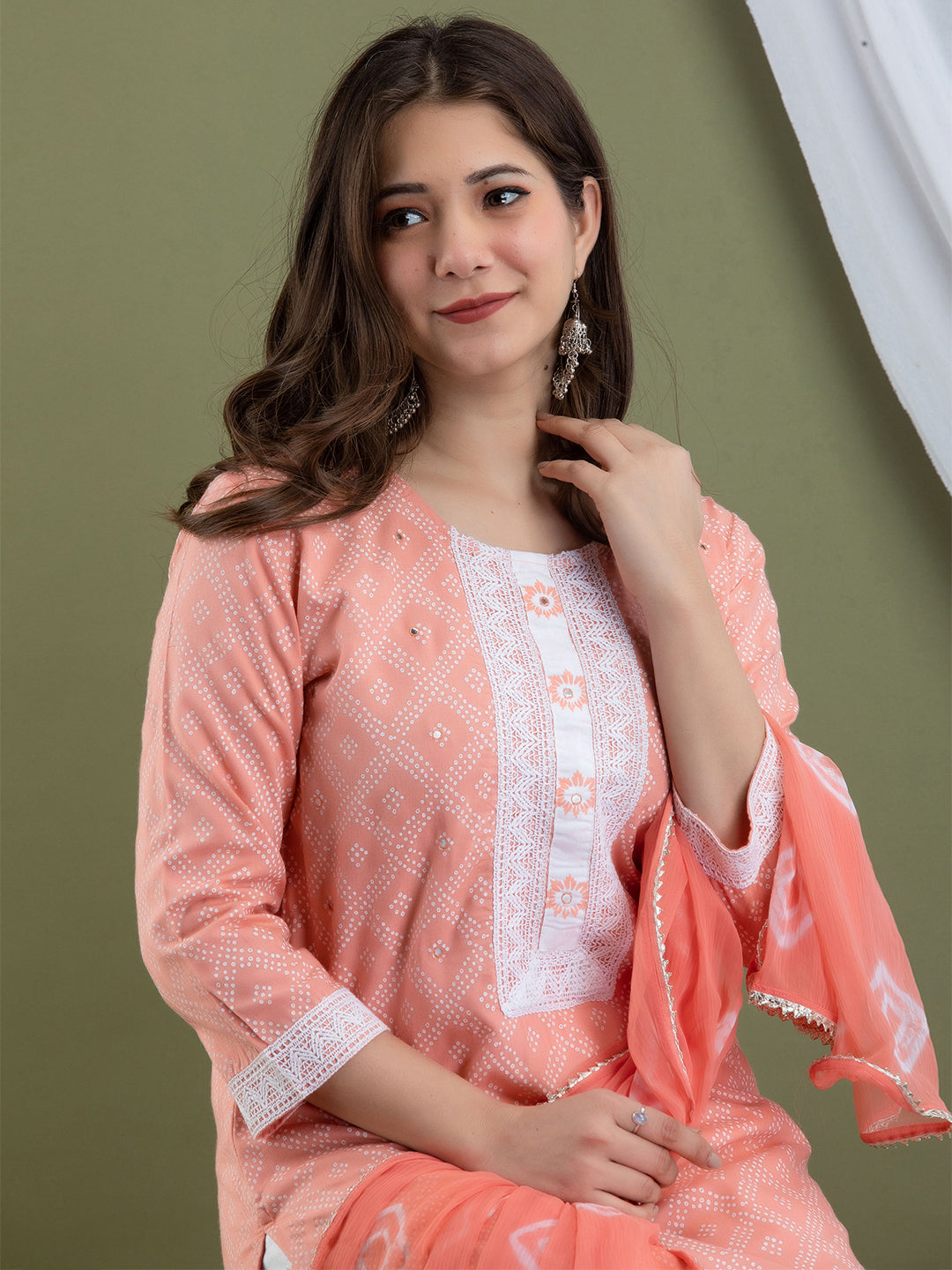 Women Kurta Pant Dupatta Set FRKT6737