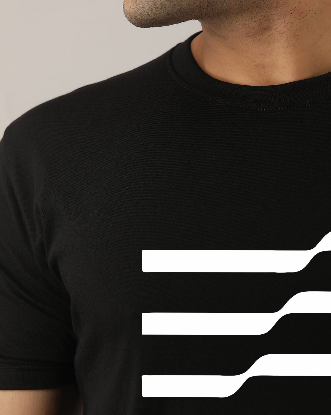 WAVELINES BlACK Half Sleeve T-shirt