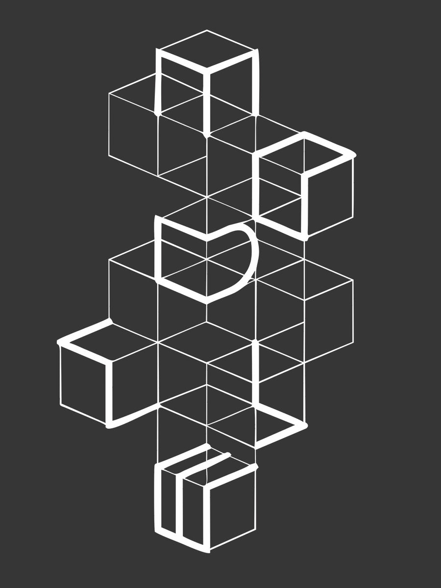 White Boxes Grey T-Shirt