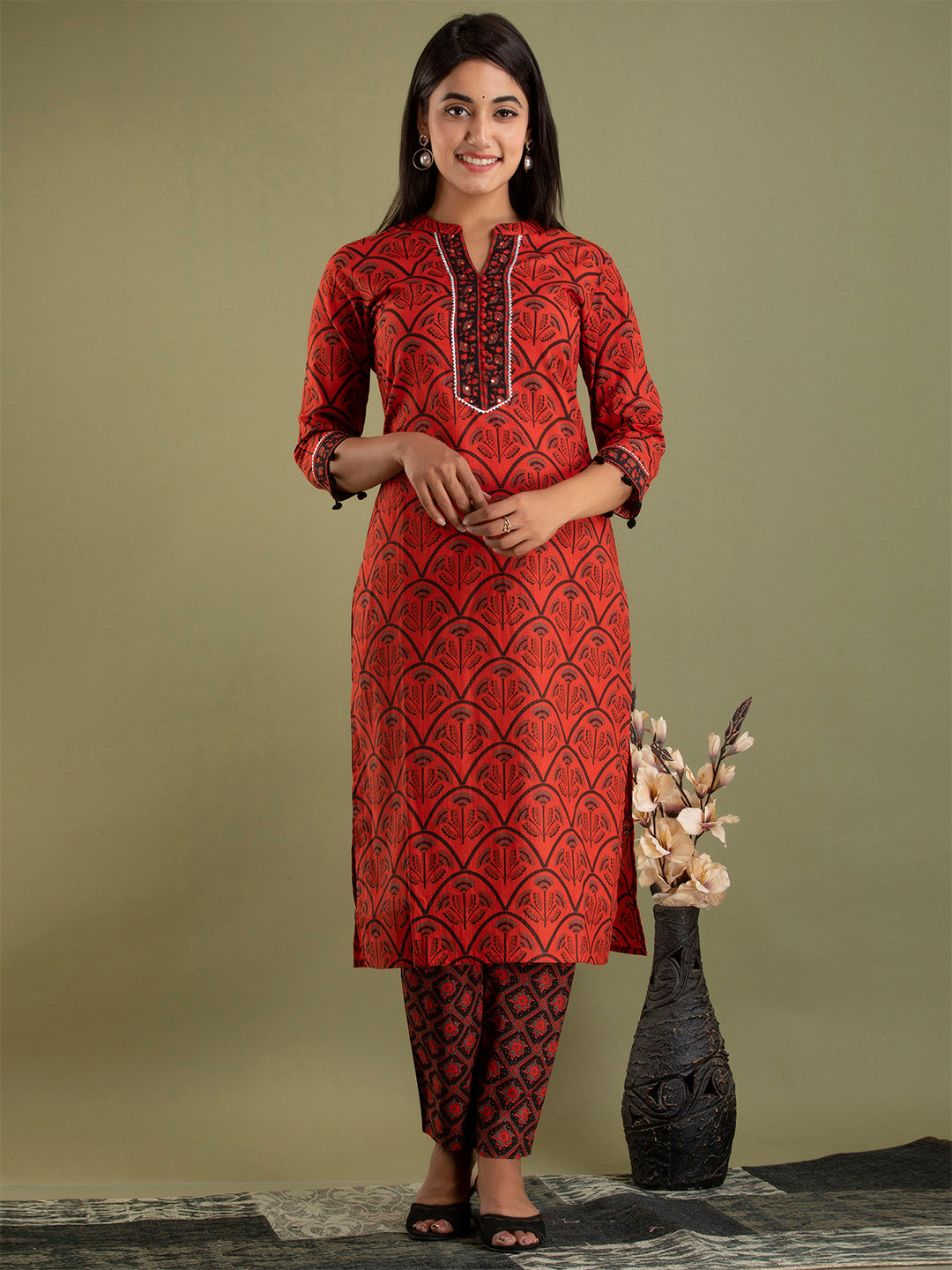 Women Kurta Pant Dupatta Set FRKT6727